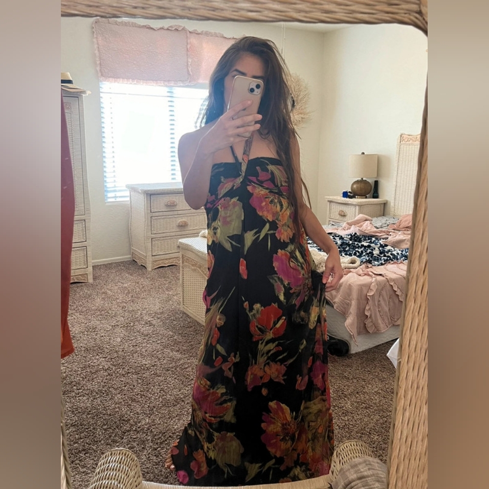 Floral Black Maxi Dress